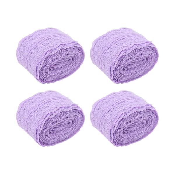 4 stk blondebånd nylon retro DIY dekorative tilbehør for gaveemballasjedekorasjon lilla