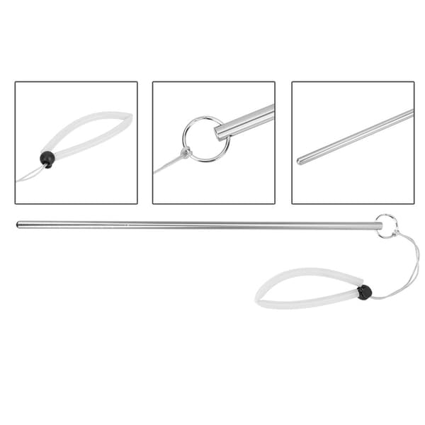 Dykking Tickle Pointer Stick i aluminiumslegering med måling og snor (sølv)