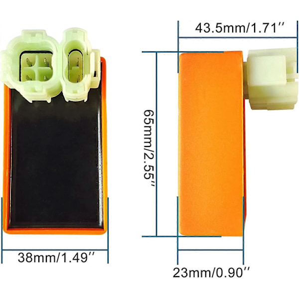 Orange 6-benet tændspole erstatning til GY6 4-takts 139QMB 152QMI 50cc 125cc 150cc ATV Dirt Bike Go Kart Scooter 4-hjuler Fire Quad Bike