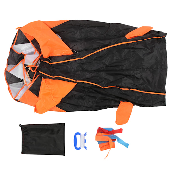 Delfinkite i polyester, 3D-tecknad djur, mjuk parafoil, utomhusleksak, svart
