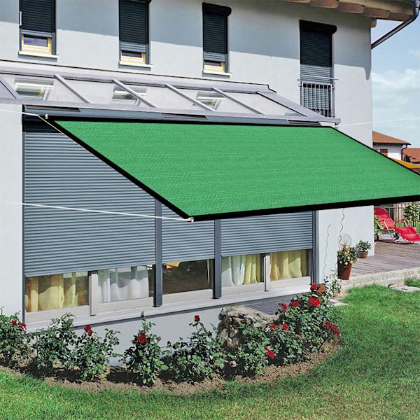 Solskydd Segel Andas Farbic Canopy Markis Skydd Rektangel UV Block Canopy för uteplats Bakgård Gräsmatta Trädgård Grön 3x4m / 9,8x13,1ft