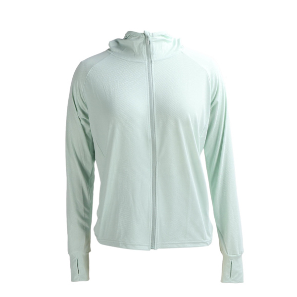 Dame solbeskyttelses hættetrøje sommer udendørs åndbar langærmet UV beskyttelsesjakke (grøn) XL/2XL