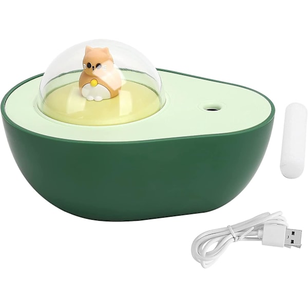 Natlampe Luftfugter - Mini Luftfugter Skrivebord Lydløs USB Luftfugter