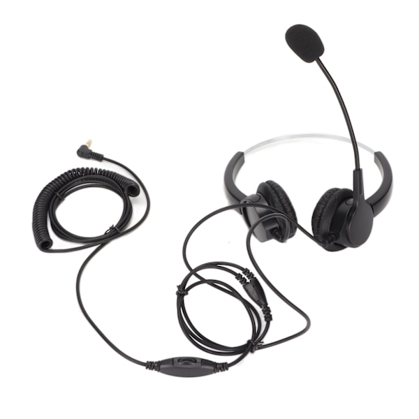 Call Center Headset 3.5mm Plug Wired Computer Headphone with Noise Canceling Mic for Telephone Laptop PC Tablet