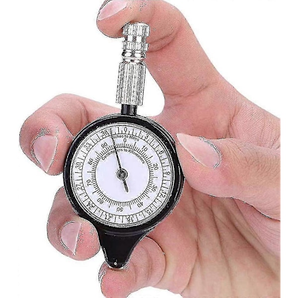 2 stk. Kartavstandsmåler Odometer Multifunksjonskompass Kurvemålerenhet, Opisometer, Kurvemåler, Avstandskalkulator FF R