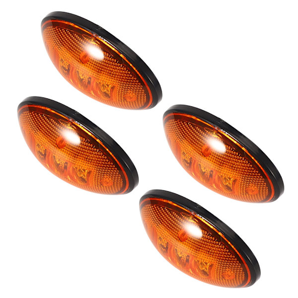 2,3 tommer 12V DC Fender Side Marker Lights Vandtæt Passer til Ford F-serien 1999-2010 (4 stk. ravfarvet lys)