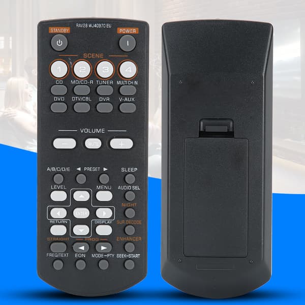 ABS Sort Holdbar DVD Video Controller Fjernbetjening Erstatningstilbehør til Yamaha RAV28
