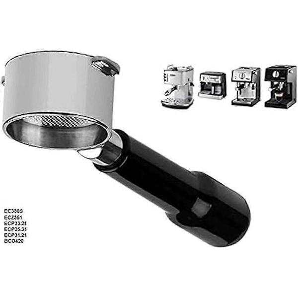 51 mm:n portafilter, yhteensopiva Delonghi ECP3420 EC155 BCO430 EC260 -mallien kanssa, 51 mm:n pohjaton portafilter 2 korvaa, varaosat