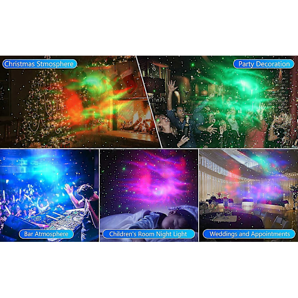 Ocean Galaxy Lys med Fjernbetjening, Nebula LED Stjerneprojektor Lampe