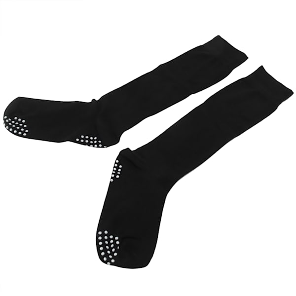 1 par kvinnesokker, fasjonable, høye elastiske knestrømper for yoga, dans, sport, svart