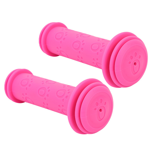 Barnas sykkel scooter styre anti-skli grep sykkel styre grep (rosa rød)