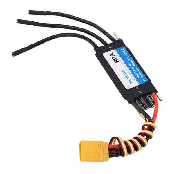 80A RC Båt ESC Vanntett Svart Multi Beskyttelse RC Elektrisk Fartskontroller for Utskifting