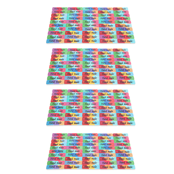 200 st träetiketter 30x10mm Färg Personlighet Stark Hållbar Handgjord Trä Manuellt Skylt