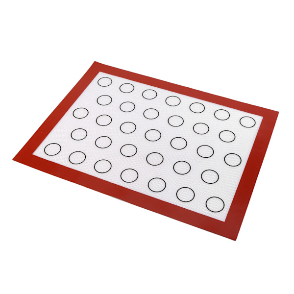 Nonstick Silikone Bagemåtte Ovn Bagværk Liner Macaron Kage Cookie Sheet Køkken (rød)