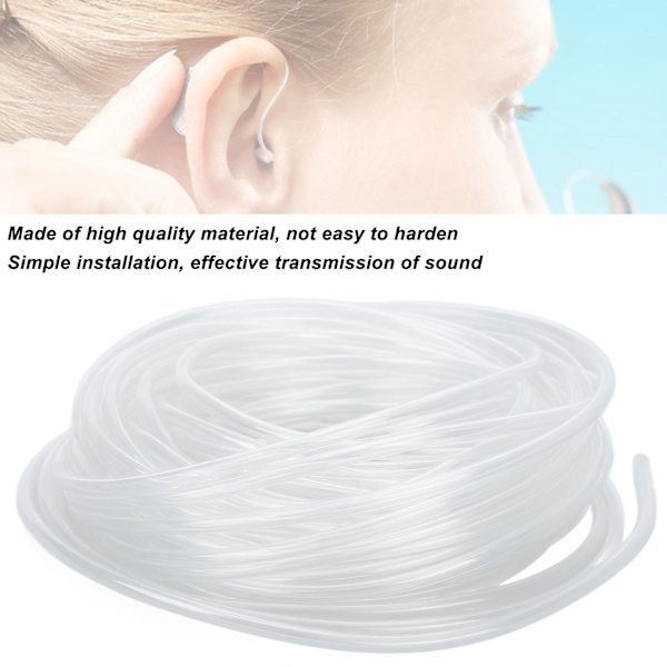 Universal transparent PVC hörapparatslang - 32,8 fot lång