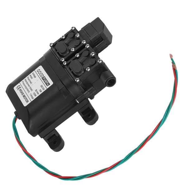 12V 120W 8L højtryksmembranpumpe med dobbelt kerne og kobberforbindelse