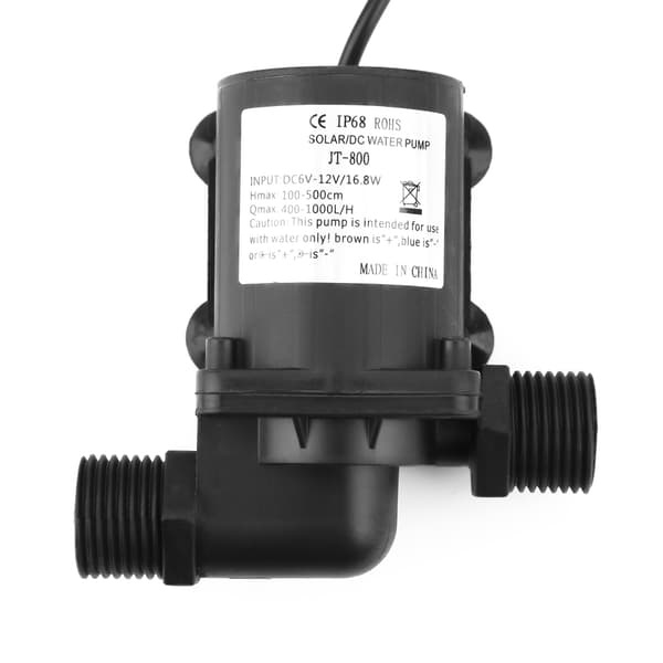 Mini DC Borstlös Vattenpump för Liten Fiskdamm 12V -40℃ ~100℃