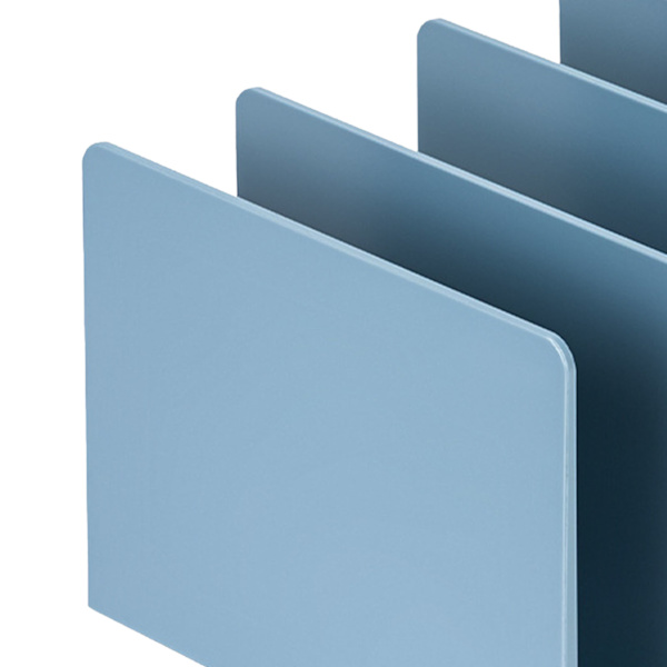 Bogstøtter Enkel Stil Bred Mund Design Blå Farve Plast Materiale 16.2x16.2x12.2cm Kontor Bogstøtte