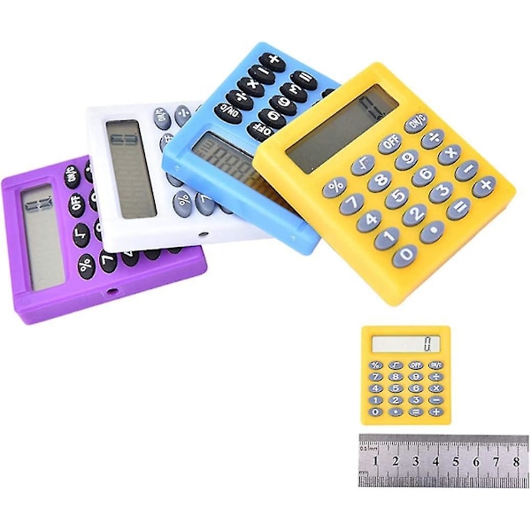 Lommeregner, 5 stk. 8-cifret elektronisk mini bærbar lommeregner til matematikundervisning, basiskontor