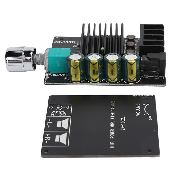1002L 100Wx2 Bluetooth 5.0 Effektförstärkarkortsmodul med volymkontrollratt