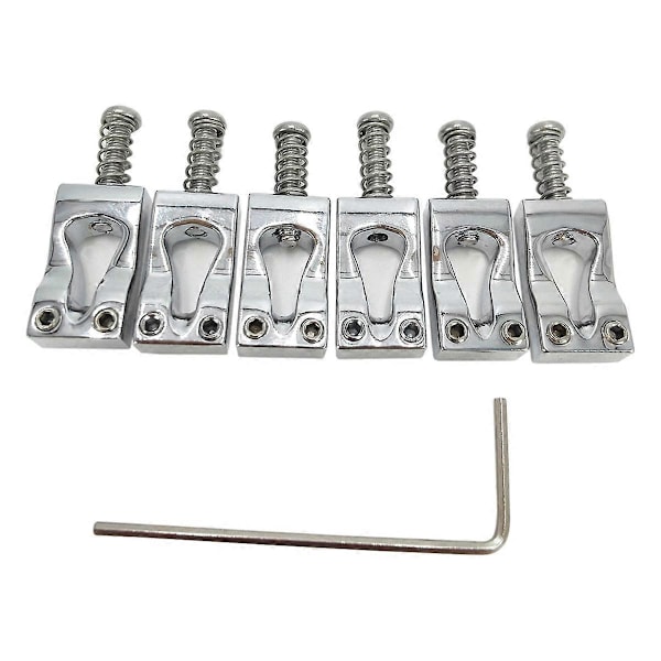 10,8 mm Elektrisk Gitarr Gourd Stall Mässing Stall Sadel, Silver