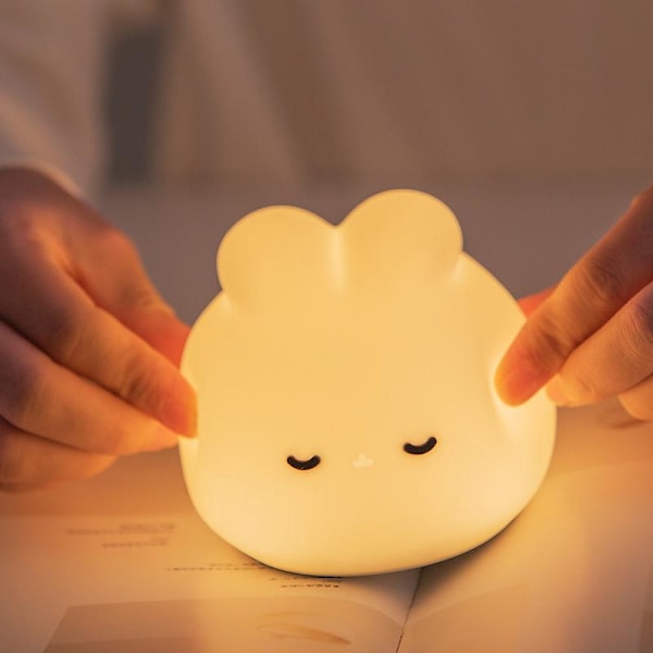 Söt Katt LED Nattlampa för Flickors Sovrum Mini Kranstyrning Dekorativ Present