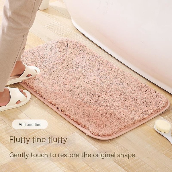 Plush Halkskyddande Badmatta 40x60cm Vattenabsorberande Dekorativ Dörrmatta för Hemmet