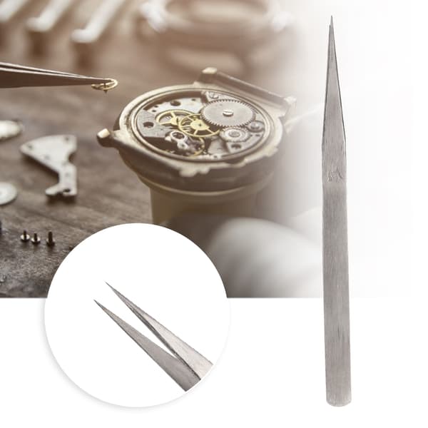 Høj Hårdhed Rustfrit Stål Antimagnetisk Pincet Urreparationsværktøj (#3)