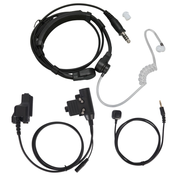 Throat Mic Headset Støyreduksjon Push to Talk Halsvibrasjon Mic hodetelefonadapter erstatning for Motorola HT1000