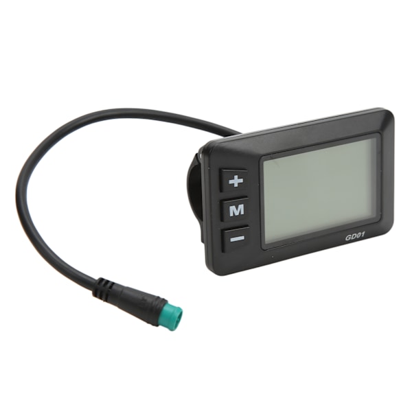 Elektrisk cykeldisplay 36V 48V LCD GD01 display 5-bens vandtæt stik til 22,2 mm styr