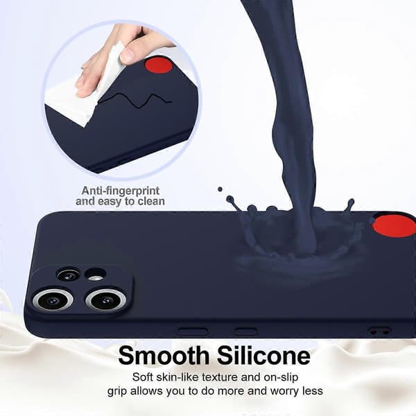 For Nothing CMF Phone 2 Pro Case Compatible with MagSafe Anti-Drop Liquid Silicone Phone Case Dark b Dark blue Dark Blue