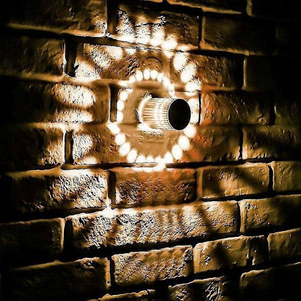 RGB LED Væglampe 16 Farver 360 Graders Spiral Effekt Lys Med Fjernbetjening - GSL A07