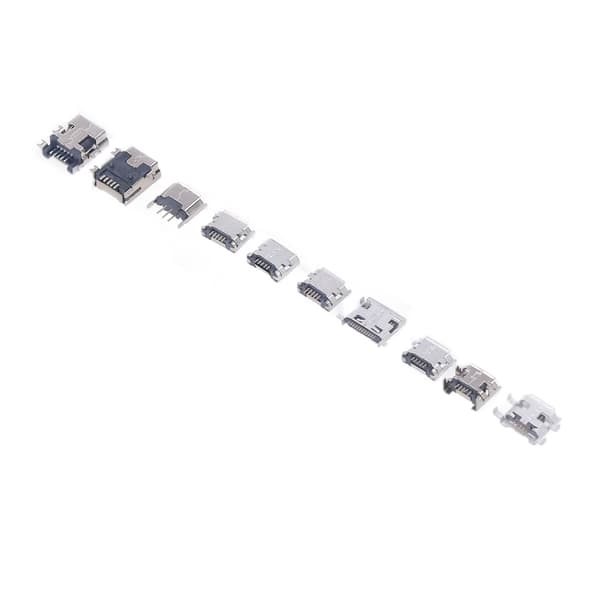 100 st Micro MINI USB honkontakt USB-jackkontakt för hushållsapparater