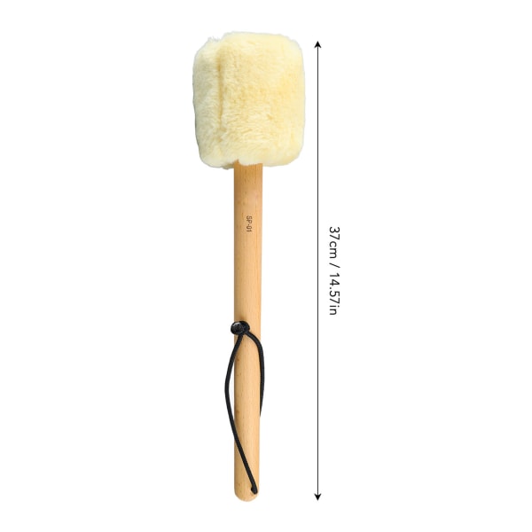 Antiskli basstrommestikke med myk filt - beige (37 cm)