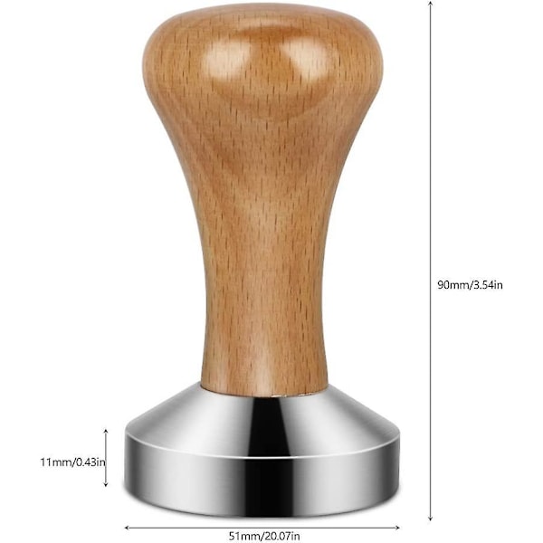 Rustfritt stål kaffepresser for 51 mm kaffemaskin (1 stk.)