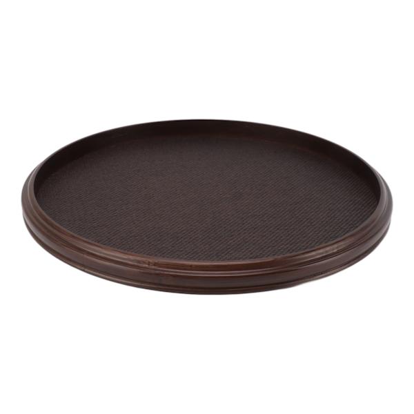 Te-brett Retro Forhindre Skli Minimalistisk Retro Japansk Stil Matserveringsbrett for Hjem Kaffe Snacks Måltider M Rund