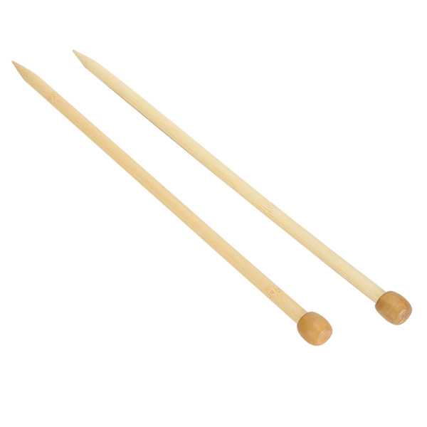 2 stk. træstrikkepinde 35 cm/13,8 tommer stor størrelse enkeltpunkt væveværktøj til DIY-tørklædetrøje 10 mm