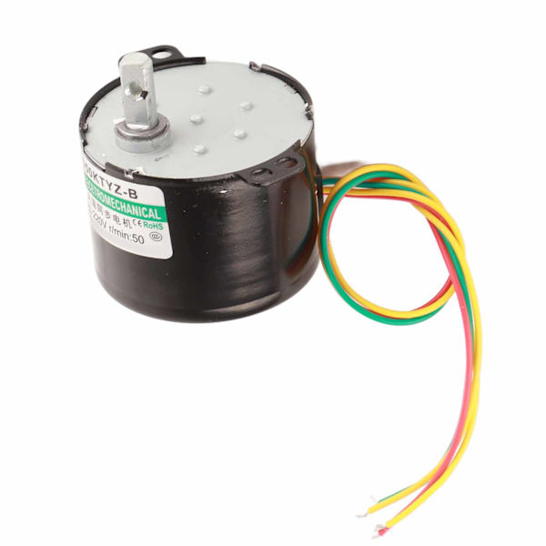 1 kpl AC220V Miniatyyrinen pienikierroksinen suuri vääntömomentti synkronimoottori CW/CCW (50 rpm)