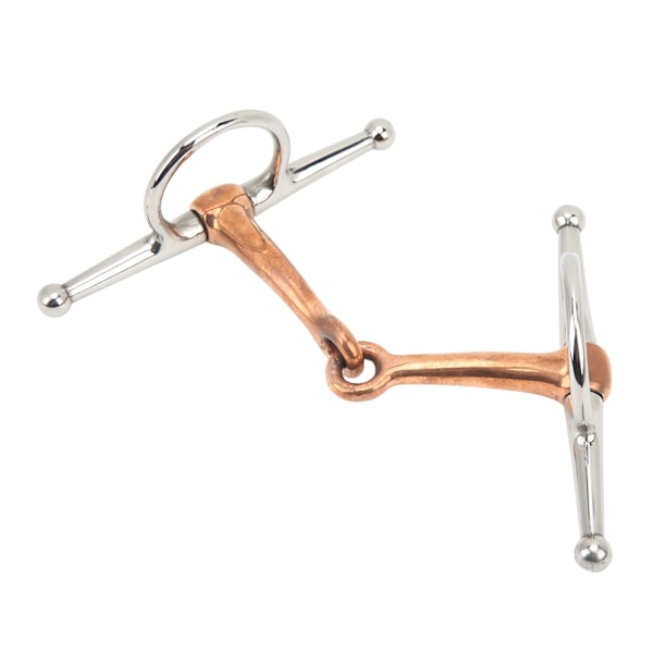 Häst Full Cheek Snaffle Rostfritt Stål Ring Snaffle Bit för Utomhus Hästtillbehör 125mm