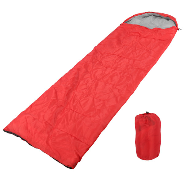 Adult Outdoor Envelope Sleeping Bag with Hood Waterproof for Camping Hiking BackpackingRed