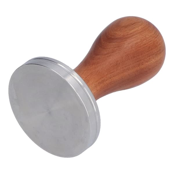 58mm Flat Base Kaffetamper Manuell Rustfritt Stål Kaffepulverpresse med Trehåndtak