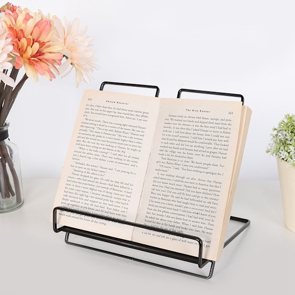 Jern Innovativ Bordplade Bog Hylde Stativ Holder Tablet Computer Stativ Hjem Indretning (Sort)