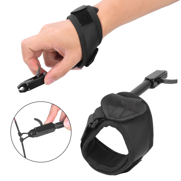 TP410 Utendørs bueskyting Utløser Caliper Håndleddsstropp Avtrekker Skyting Jaktpiler Force for Compound BowBlack