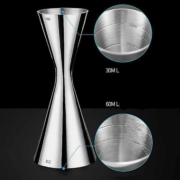 Bar Jigger Dobbelt Jigger Bar Målebægre Bar Værktøj 30/60ml, 30/45ml Shaker Til Fest Bar-B5