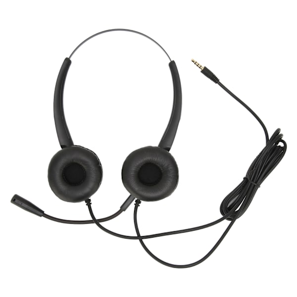 Kundeservice Headset Støjreducerende USB Kabel Kontrol Kablet Hovedtelefoner til Kontor Forretning 3.5mm