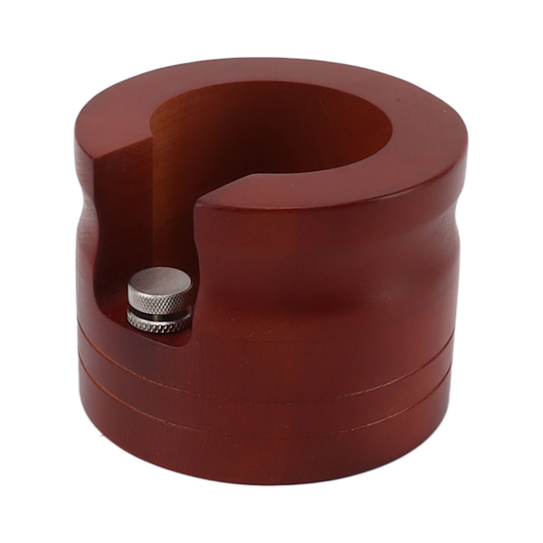 Kaffe Portafilter Hållare Stativ Trä Rund Kaffe Bottenlös Portafilter Tampningsstation för Hem Bar Röd 58mm