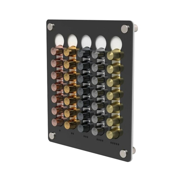 Akryl veggmontert kaffekapselholder Svart 2