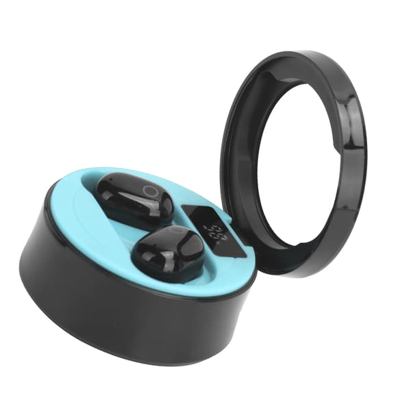 SMS-T10 TWS Trådlösa Bluetooth-hörlurar Uppladdningsbart headset med digital display (blå)