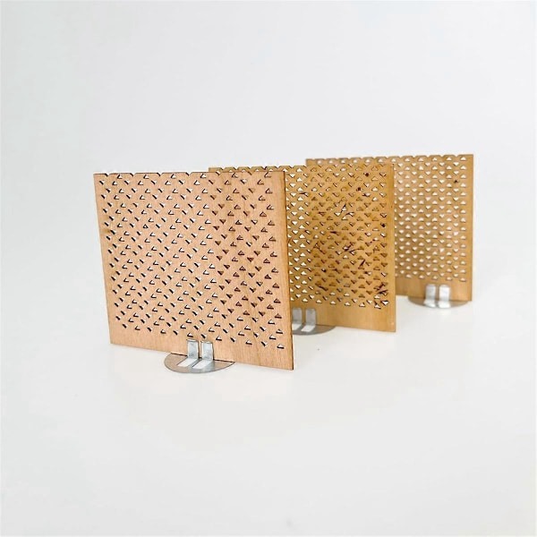 12 stk. 7x6 cm Vedkubelysestaker i tre for DIY-lys