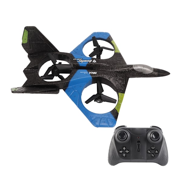 RC-flyvemaskine med LED-lampe 2.4GHZ Super Remote Glider til drenge og piger fødselsdagsgaver Blå enkelt batteri